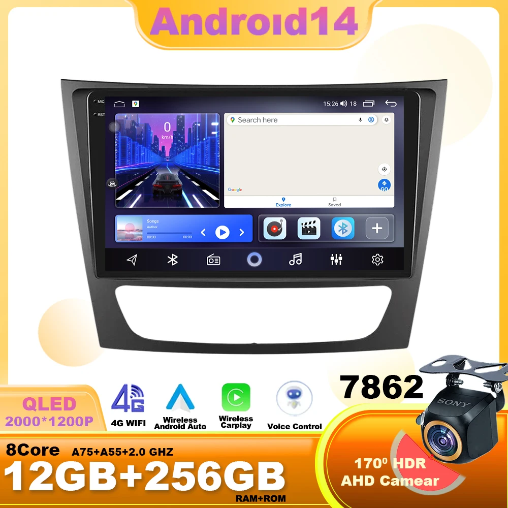 Android 14 For Mercedes Benz E Class S211 W211 CLS Class C219 2002 - 2010 Car Radio Multimedia Video Player Navigation GPS 4G BT 
Android 14 For Mercedes Benz E Class S211 W211 CLS Class C219 2002 - 2010 Car Radio Multimedia Video Player Navigation GPS 4G BT