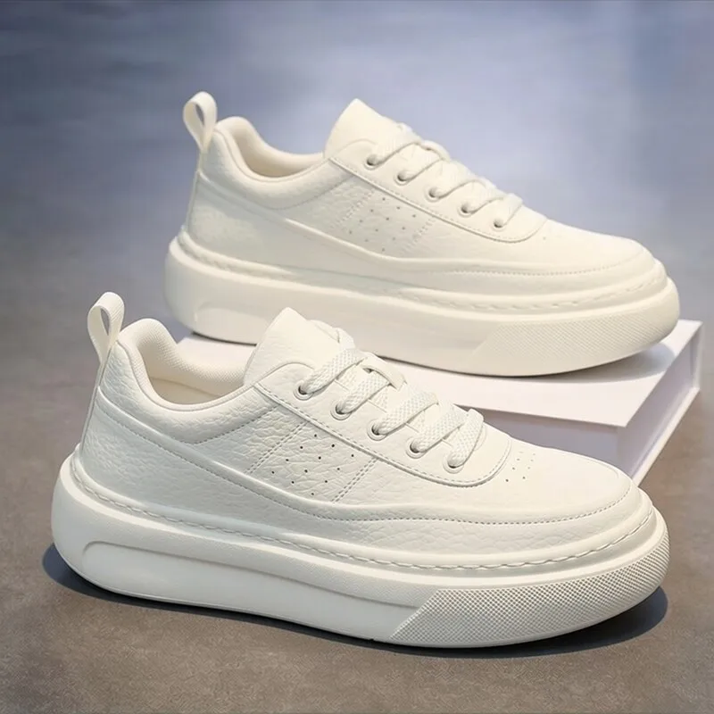 Men's Summer 2026 Fashionable Casual Leather Sports Shoes Heightening Soft Bottom White Sneakers All-Match Trendy Board Shoes
Men's Summer 2026 Fashionable Casual Leather Sports Shoes Heightening Soft Bottom White Sneakers All-Match Trendy Board Shoes