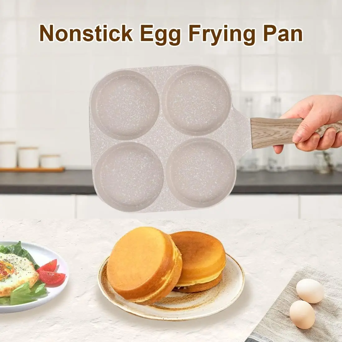 Fried Egg Pan, Egg Frying Pan 4 Cups Egg Poacher Pan Nonstick Mini Pancake Pan Burger Maker for Breakfast, Aluminum Alloy
Fried Egg Pan, Egg Frying Pan 4 Cups Egg Poacher Pan Nonstick Mini Pancake Pan Burger Maker for Breakfast, Aluminum Alloy
