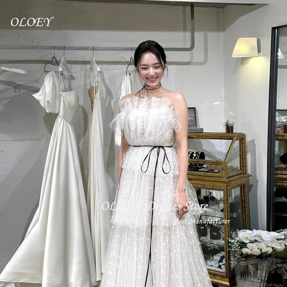 OLOEY Princess Strapless Mermaid Tulle Wedding Dress Korea Photoshoot Sweep Train Corset Customized Bride Gowns Corset 웨딩드레스
OLOEY Princess Strapless Mermaid Tulle Wedding Dress Korea Photoshoot Sweep Train Corset Customized Bride Gowns Corset 웨딩드레스