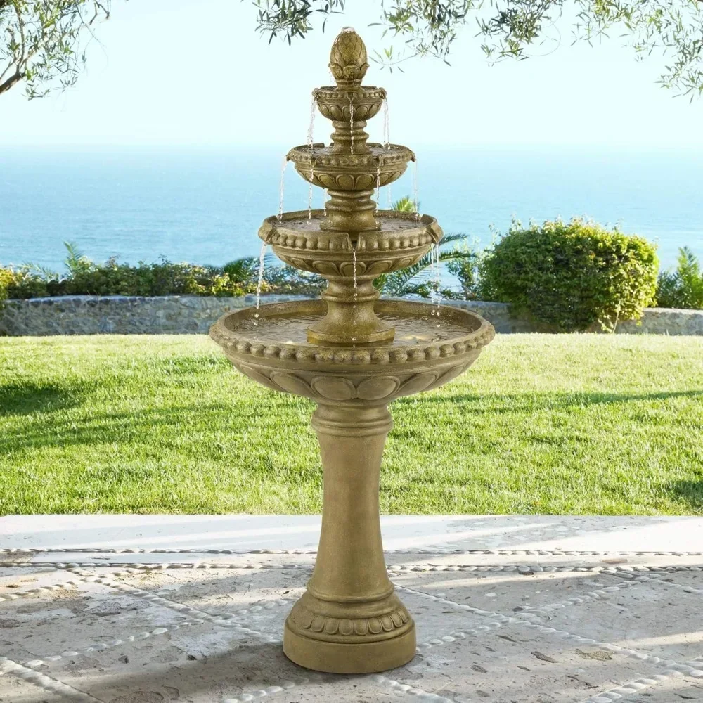 Outdoor Ground Fountain 66 Inches High with LED Lights, 4 Levels of Decoration, Backyard, Italian Style Fountain
Outdoor Ground Fountain 66 Inches High with LED Lights, 4 Levels of Decoration, Backyard, Italian Style Fountain