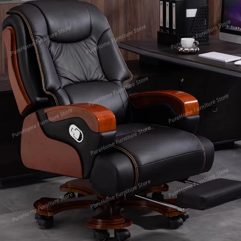 Premium Genuine Leather Executive Office Chair - Massage Reclining Desk Chair for High-End Business Environments Furniture
Premium Genuine Leather Executive Office Chair - Massage Reclining Desk Chair for High-End Business Environments Furniture