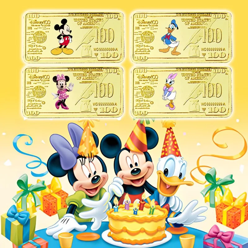 Disney Mickey mouse minnie winnie Gold Plated commorative Coin 100 US Dollar Bullion metal bar card badge for fangs Great gift
Disney Mickey mouse minnie winnie Gold Plated commorative Coin 100 US Dollar Bullion metal bar card badge for fangs Great gift