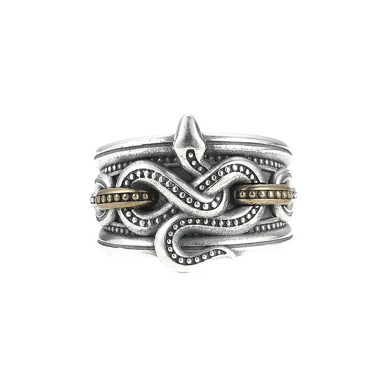 Vintage Snake Chain Wrapped Ring Men Thai Silver Heavy Adjustable Opening Personality Retro Finger Ring Fashion Jewelry
Vintage Snake Chain Wrapped Ring Men Thai Silver Heavy Adjustable Opening Personality Retro Finger Ring Fashion Jewelry