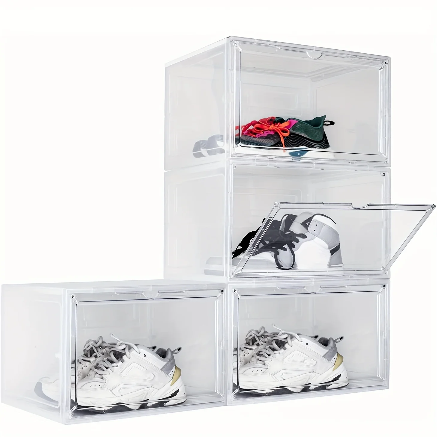 10 Pack Shoe Boxes Clear Plastic Stackable Sneaker Storage Boxes with Acrylic Magnetic Door, Boxes for Display, Strong
10 Pack Shoe Boxes Clear Plastic Stackable Sneaker Storage Boxes with Acrylic Magnetic Door, Boxes for Display, Strong
