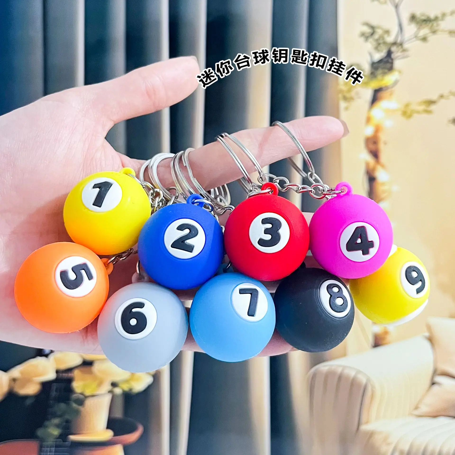 Mini billiards keychain creative billiards small pendant tide play colorful bag accessories small gifts
Mini billiards keychain creative billiards small pendant tide play colorful bag accessories small gifts