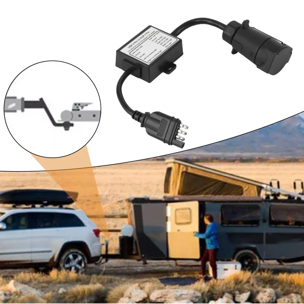 1 Pc 12 V Black USA to European Trailer Light Converter For US 4 way Male Plug to EU 7 way Female Plug on Trailer
1 Pc 12 V Black USA to European Trailer Light Converter For US 4 way Male Plug to EU 7 way Female Plug on Trailer