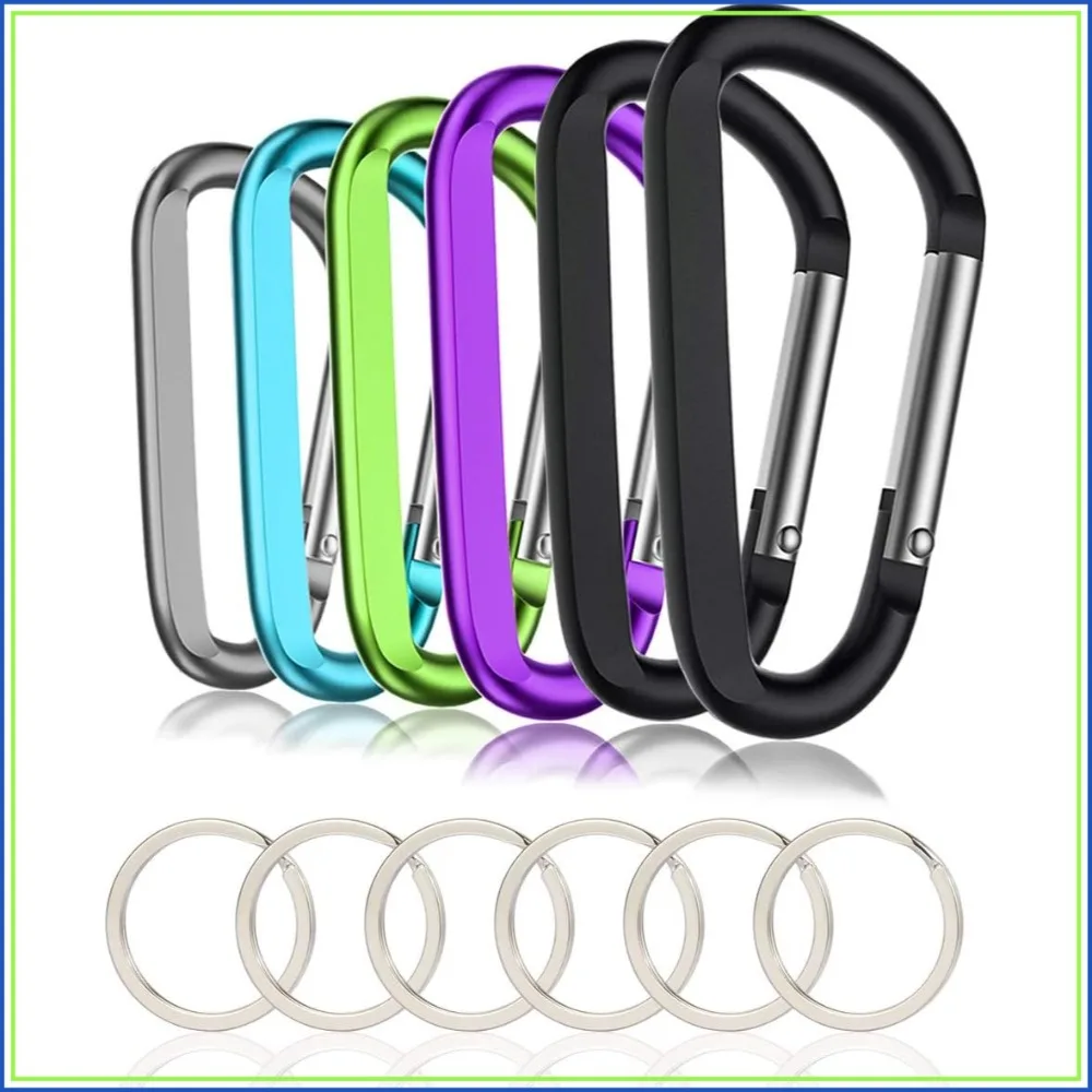 3" Large Aluminum D Ring Carabiner Clip with Keychain Hook
3" Large Aluminum D Ring Carabiner Clip with Keychain Hook
