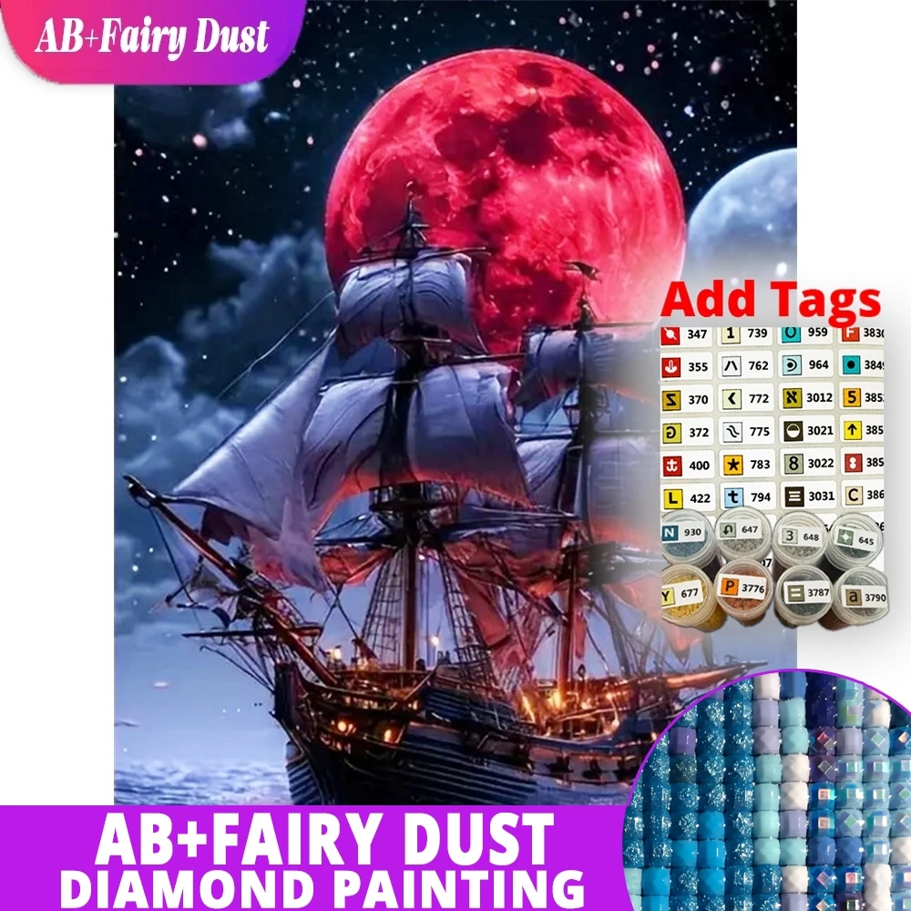AB Fairy Dust New Arrival Diamond Painting Ship Landscape Picture Rhinestones Mosaic Moon DIY Cross Stitch Handmade Hobby
AB Fairy Dust New Arrival Diamond Painting Ship Landscape Picture Rhinestones Mosaic Moon DIY Cross Stitch Handmade Hobby