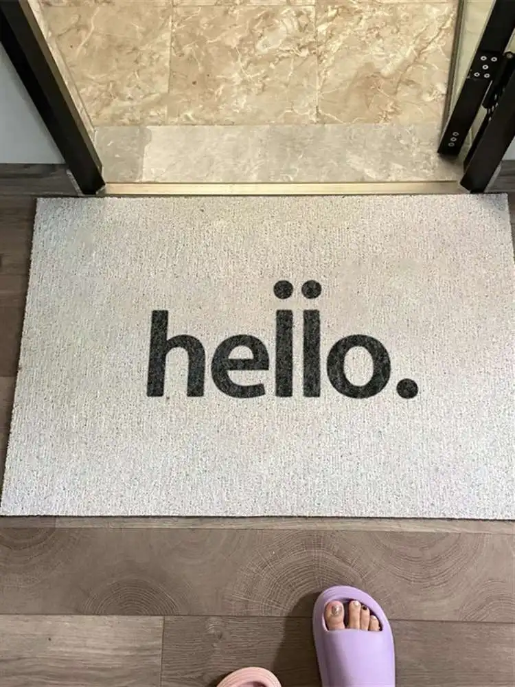 Simple Hello Door Mat Home Use Entrance Rug Dirt Resistant Anti Slip Cuttable PVC Material Pure Color Sle hine Waable
Simple Hello Door Mat Home Use Entrance Rug Dirt Resistant Anti Slip Cuttable PVC Material Pure Color Sle hine Waable