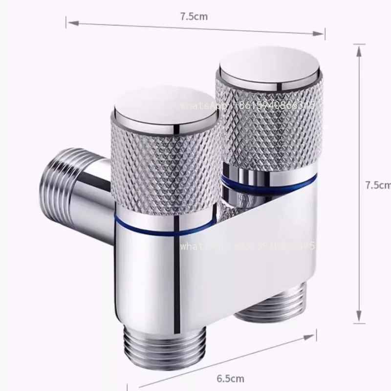 304 Stainless Steel Double Outlet Angle Valve 1/4 Thread Three Way Water Tap One In Two Out Washing Machine Bathroom Faucet
304 Stainless Steel Double Outlet Angle Valve 1/4 Thread Three Way Water Tap One In Two Out Washing Machine Bathroom Faucet