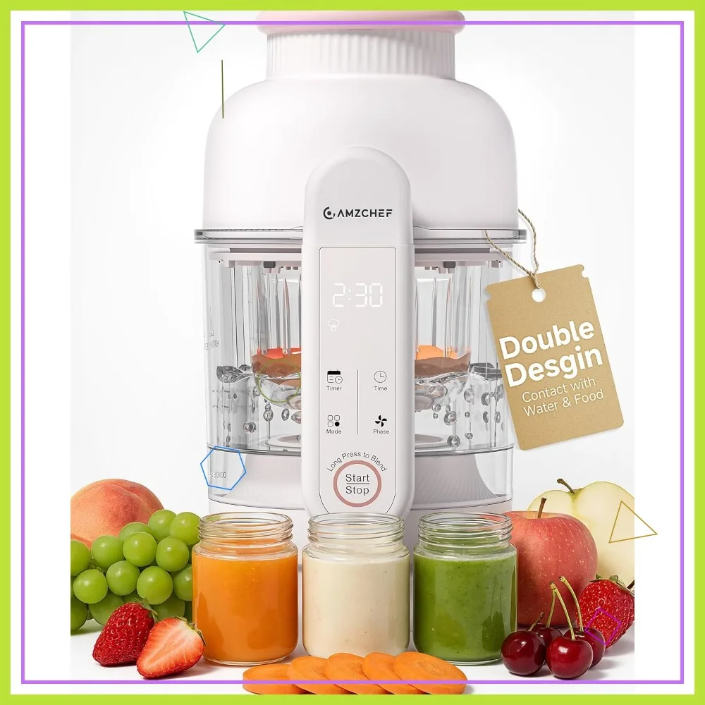 9-in-1 Baby Food Maker: Auto Steam & Blend, Glass Bowl, BPA-Free, Touch Screen, Dishwasher Safe
9-in-1 Baby Food Maker: Auto Steam & Blend, Glass Bowl, BPA-Free, Touch Screen, Dishwasher Safe