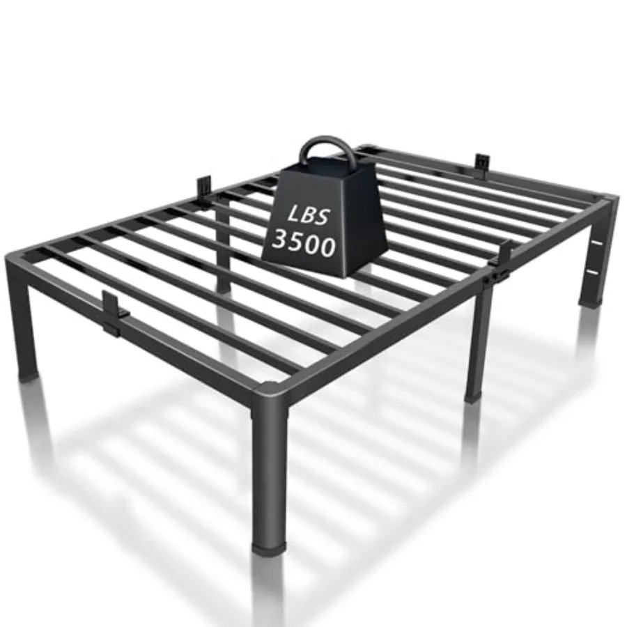 Bed Frames with Headboard Hole and Round Corner Legs Mattress Retainers 3500LBS Heavy Duty Steel Slats No Box Spring Needed Pla
Bed Frames with Headboard Hole and Round Corner Legs Mattress Retainers 3500LBS Heavy Duty Steel Slats No Box Spring Needed Pla