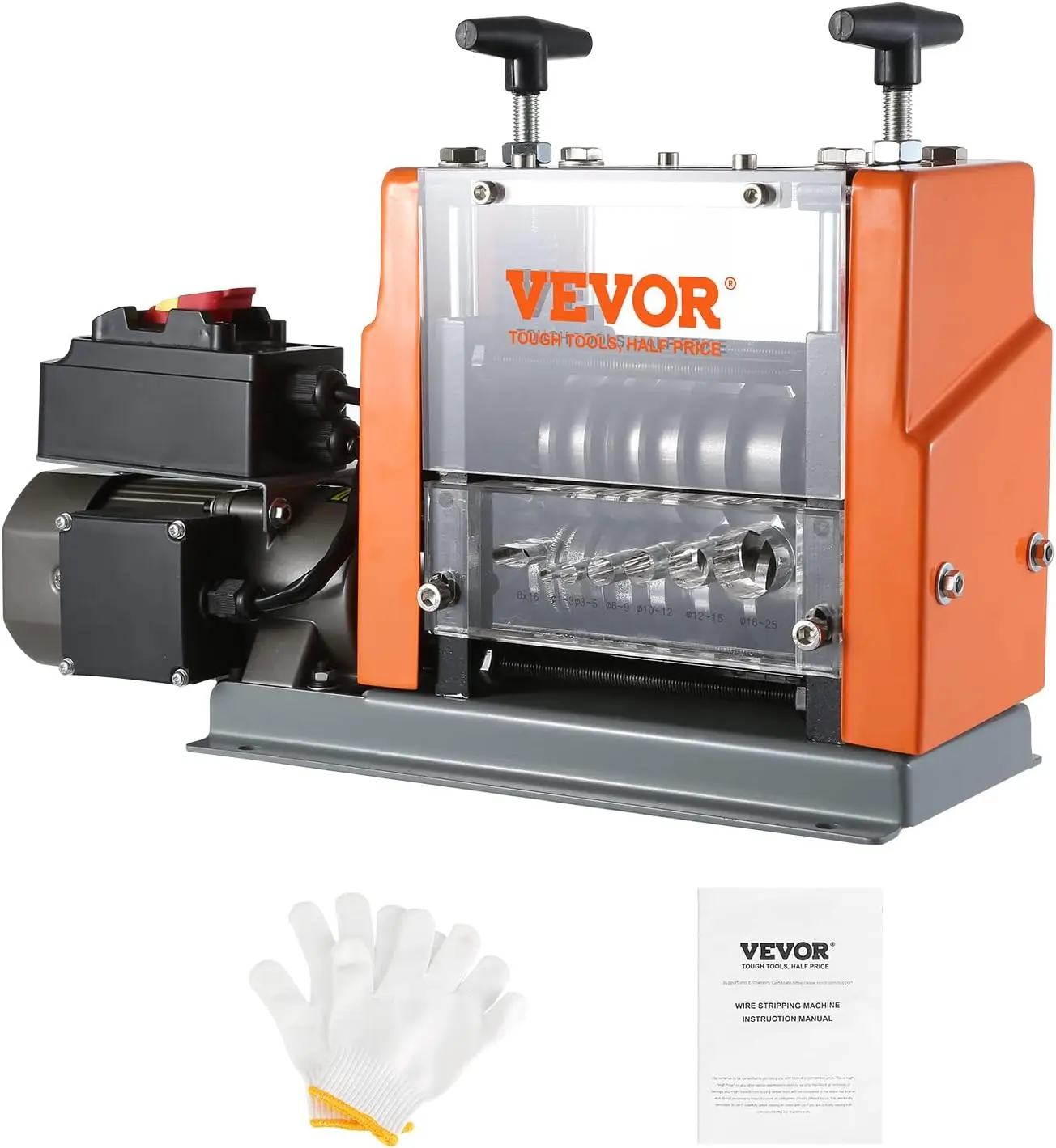 Stripper Machine, 60 W, Wire Strip with Visible Stripping Depth Reference, 6 Round & 1 Flat Channels Electric Wire Stripper
Stripper Machine, 60 W, Wire Strip with Visible Stripping Depth Reference, 6 Round & 1 Flat Channels Electric Wire Stripper