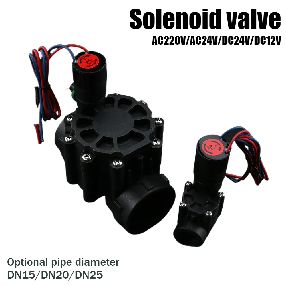 DN15 DN20 DN25 1/2" 3/4" 1" Normally Closed Solenoid Valve AC220/2V DC12V Nylon Valve for Landscape Irrigation Farm Garden
DN15 DN20 DN25 1/2" 3/4" 1" Normally Closed Solenoid Valve AC220/2V DC12V Nylon Valve for Landscape Irrigation Farm Garden