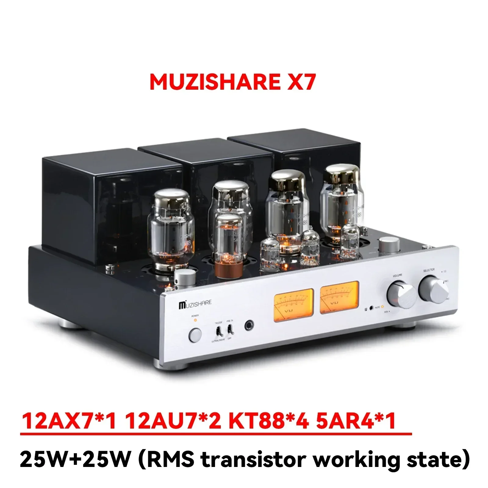 MUZISHARE X7 New KT88 Push-Pull Tube Amplifier Balanced GZ34 Lamp Amp Best Selling with Phono and Remote
MUZISHARE X7 New KT88 Push-Pull Tube Amplifier Balanced GZ34 Lamp Amp Best Selling with Phono and Remote