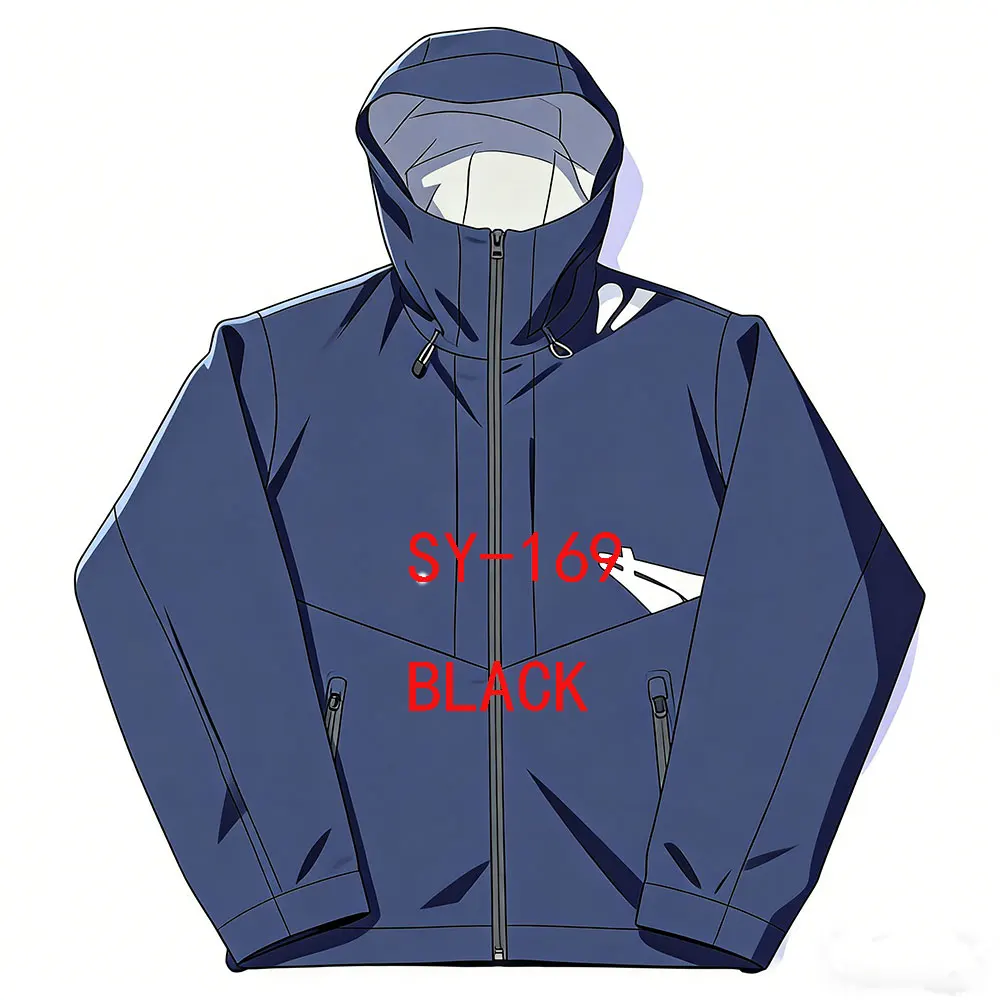 SY-169 Мужской хлопковый спортивный костюм с капюшоном, ветрозащитный топ для бега, новая ветровка (черный)
SY-169 Мужской хлопковый спортивный костюм с капюшоном, ветрозащитный топ для бега, новая ветровка (черный)