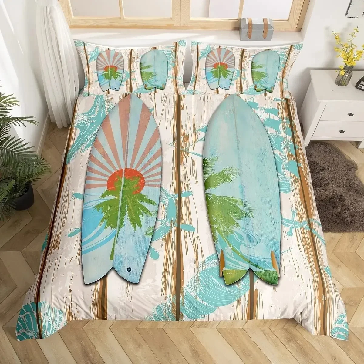 Group Summer Vacation Theme Water Sports California Beach Comfortable Duvet Quilt Cover Pillowcase Bedding Set Children Bedroom 
Group Summer Vacation Theme Water Sports California Beach Comfortable Duvet Quilt Cover Pillowcase Bedding Set Children Bedroom
