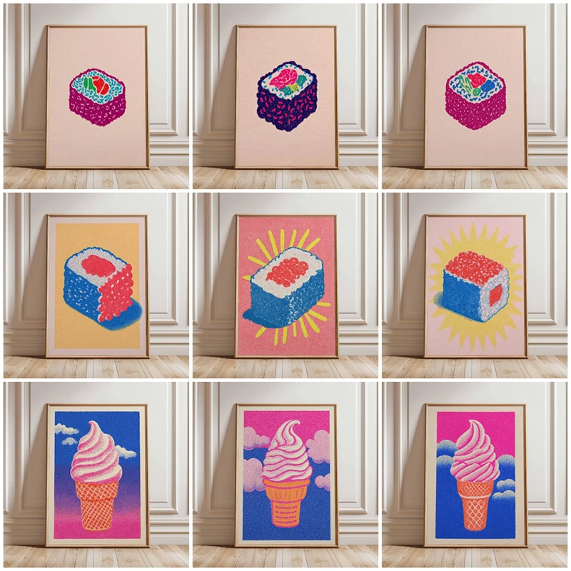 2026 frameless Diamond painting Sushi Pop Art Poster Retro Minimalist Print Colorful Japanese Food Diamond Painting Modern Ki
2026 frameless Diamond painting Sushi Pop Art Poster Retro Minimalist Print Colorful Japanese Food Diamond Painting Modern Ki