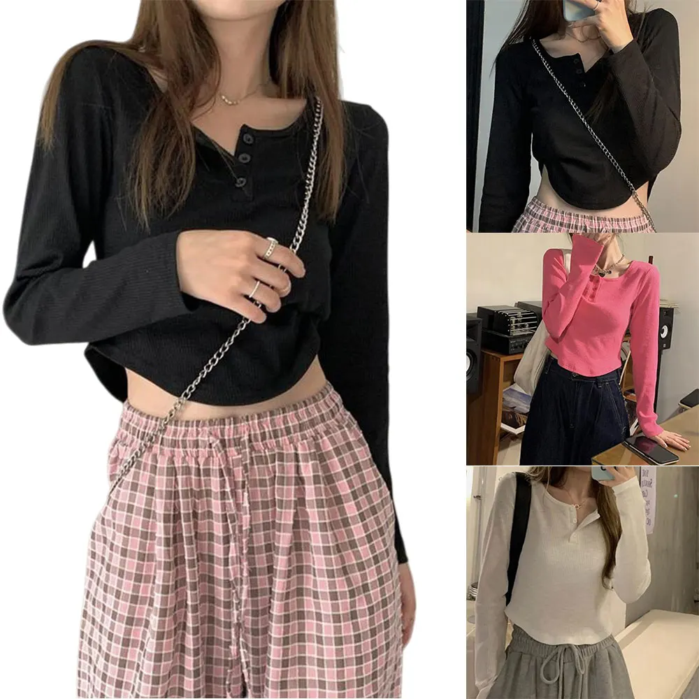 Fashionable polyester fabric long sleeve slim fit short top for women suitable for spring summer autumn winter daily use
Fashionable polyester fabric long sleeve slim fit short top for women suitable for spring summer autumn winter daily use