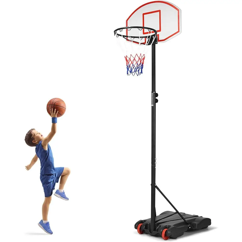 Adjustable Height Basketball Hoop with 28 Backboard, 16.5 Rim, Wheels for All Ages
Adjustable Height Basketball Hoop with 28 Backboard, 16.5 Rim, Wheels for All Ages