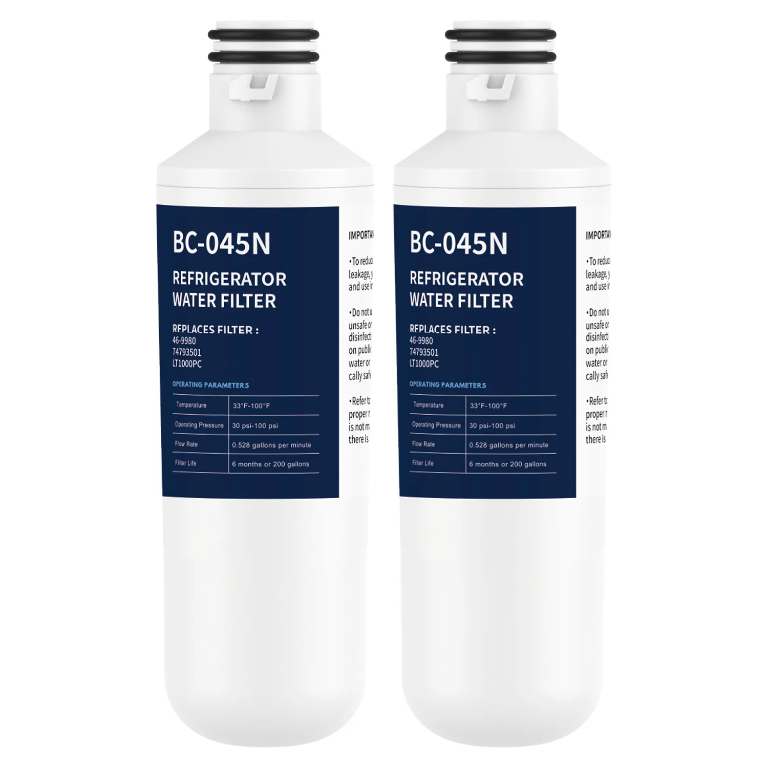 DAYEAR Refrigerator Water Filter Replacement 2 Pack for LT1000PC LT-1000PC ADQ747935 LFXS26596S LFXS28596S MDJ64844601 46-9980
DAYEAR Refrigerator Water Filter Replacement 2 Pack for LT1000PC LT-1000PC ADQ747935 LFXS26596S LFXS28596S MDJ64844601 46-9980