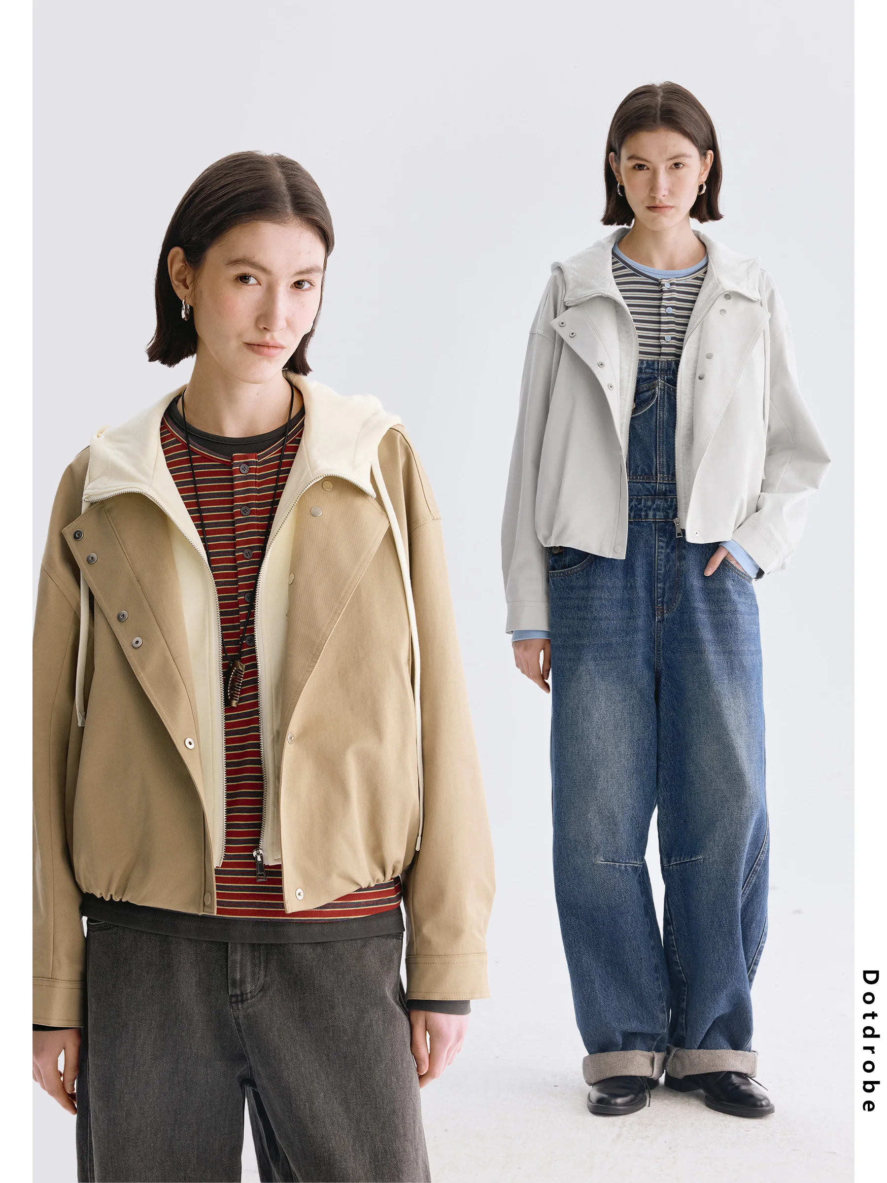 DotDrobe Knitted Jaet Sweatirt Fake Two-Piece ort Hoodie Outerwear Women's Spring 2026 Casual Sle Stand Fit
DotDrobe Knitted Jaet Sweatirt Fake Two-Piece ort Hoodie Outerwear Women's Spring 2026 Casual Sle Stand Fit