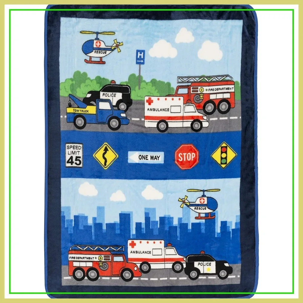 Toddler Throw Blanket 30x40 inch - Fire Police Rescue Theme, Super Soft Plush Warm Comfort
Toddler Throw Blanket 30x40 inch - Fire Police Rescue Theme, Super Soft Plush Warm Comfort