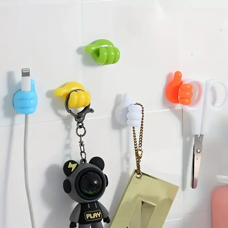5PCS Thumb Pattern Adhesive No-Drill Hooks Home Organization for Kitchen Appliances Bedroom AC Cords Ideal
5PCS Thumb Pattern Adhesive No-Drill Hooks Home Organization for Kitchen Appliances Bedroom AC Cords Ideal