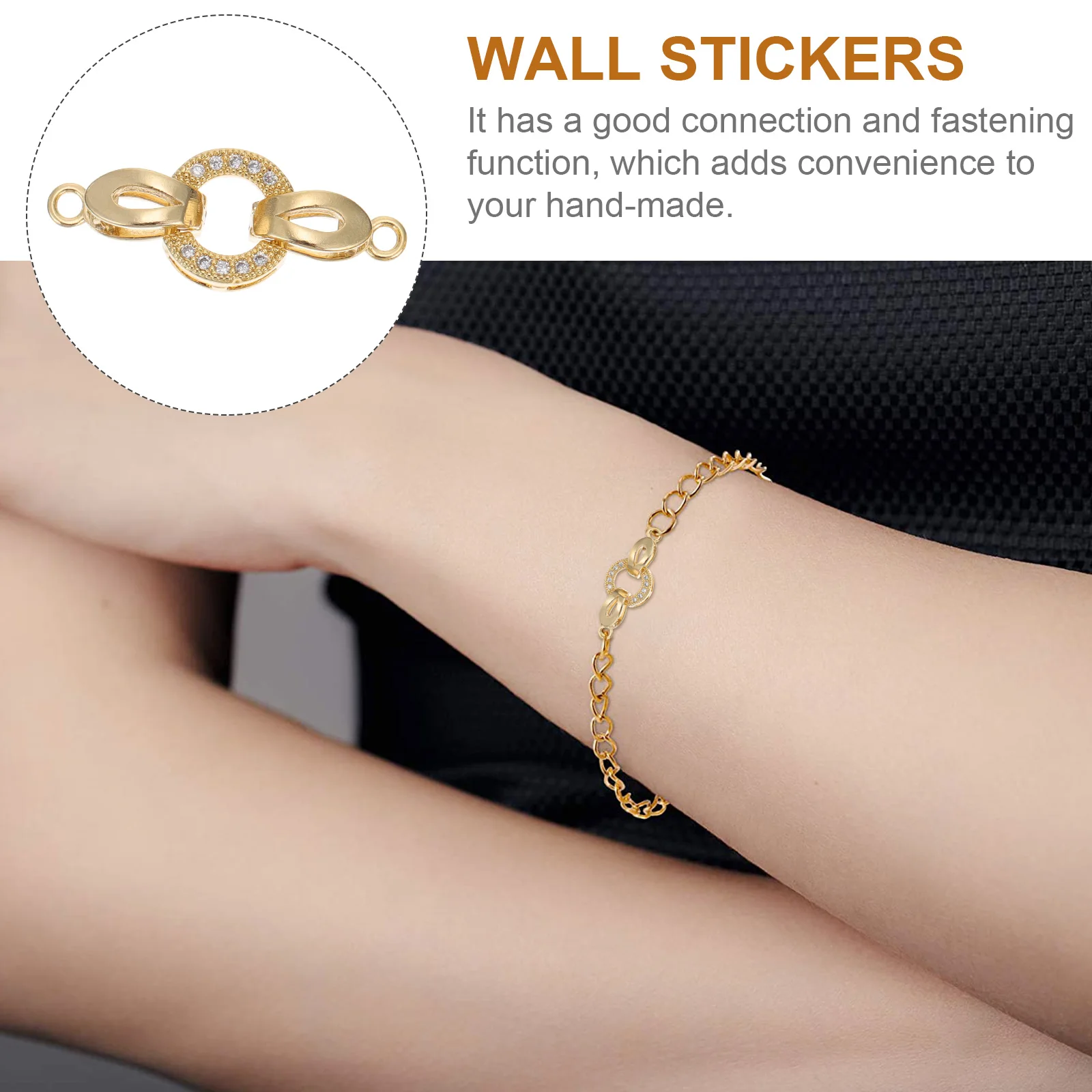 3pcs Gold Covered Zircon Clasp Hook Bracelet Necklace Connector Elegant Fashionable Jewelry Making Accessory Handmade Buckle
3pcs Gold Covered Zircon Clasp Hook Bracelet Necklace Connector Elegant Fashionable Jewelry Making Accessory Handmade Buckle