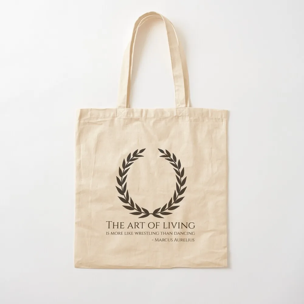 The art of living is more like wrestling than dancing. - Marcus Aurelius - Stoic Philosophy Quote Tote Bag
The art of living is more like wrestling than dancing. - Marcus Aurelius - Stoic Philosophy Quote Tote Bag