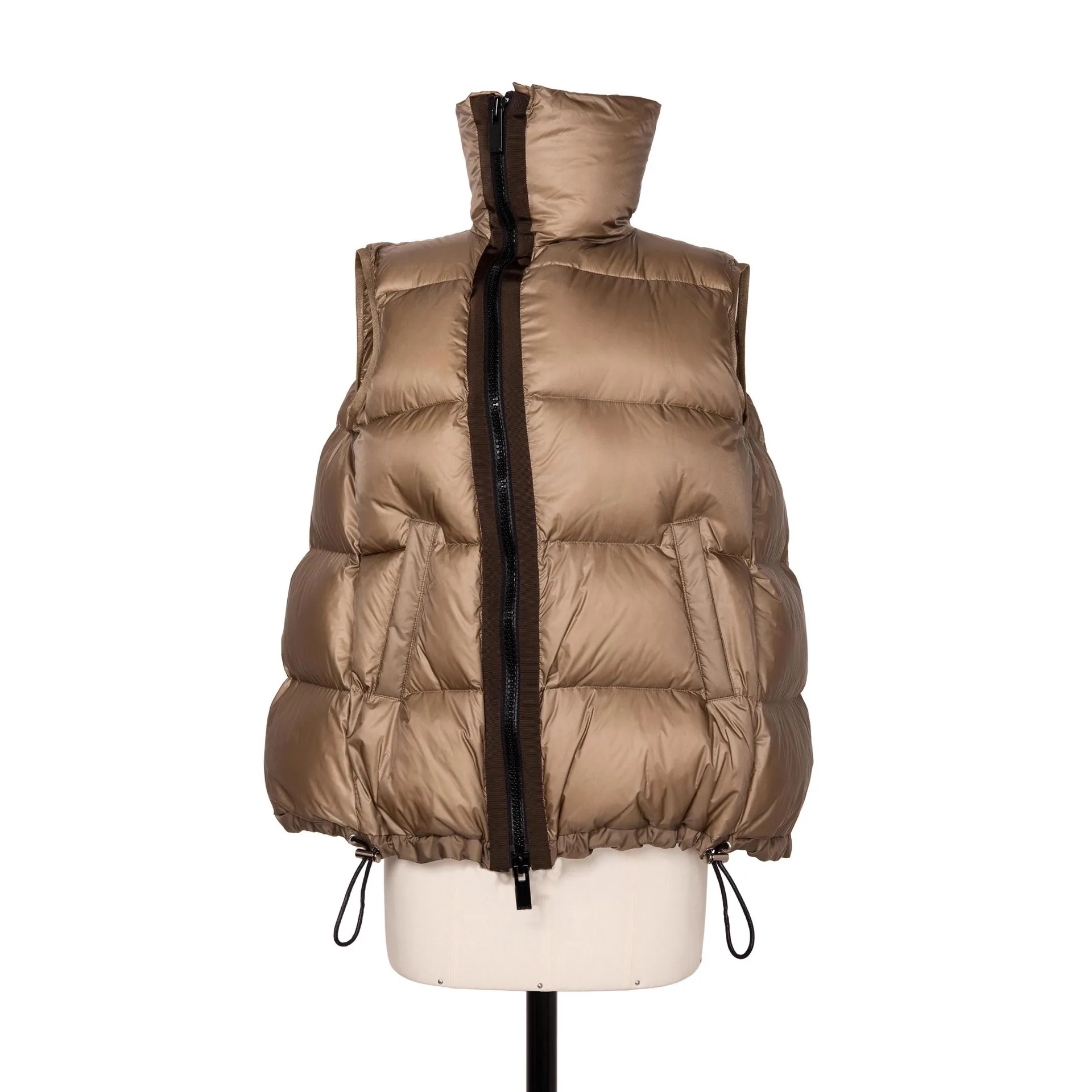 Нишевый 2024, новый зимний однотонный теплый жилет без рукавов с высоким воротом, пуховик для женщин 
Нишевый 2024, новый зимний однотонный теплый жилет без рукавов с высоким воротом, пуховик для женщин