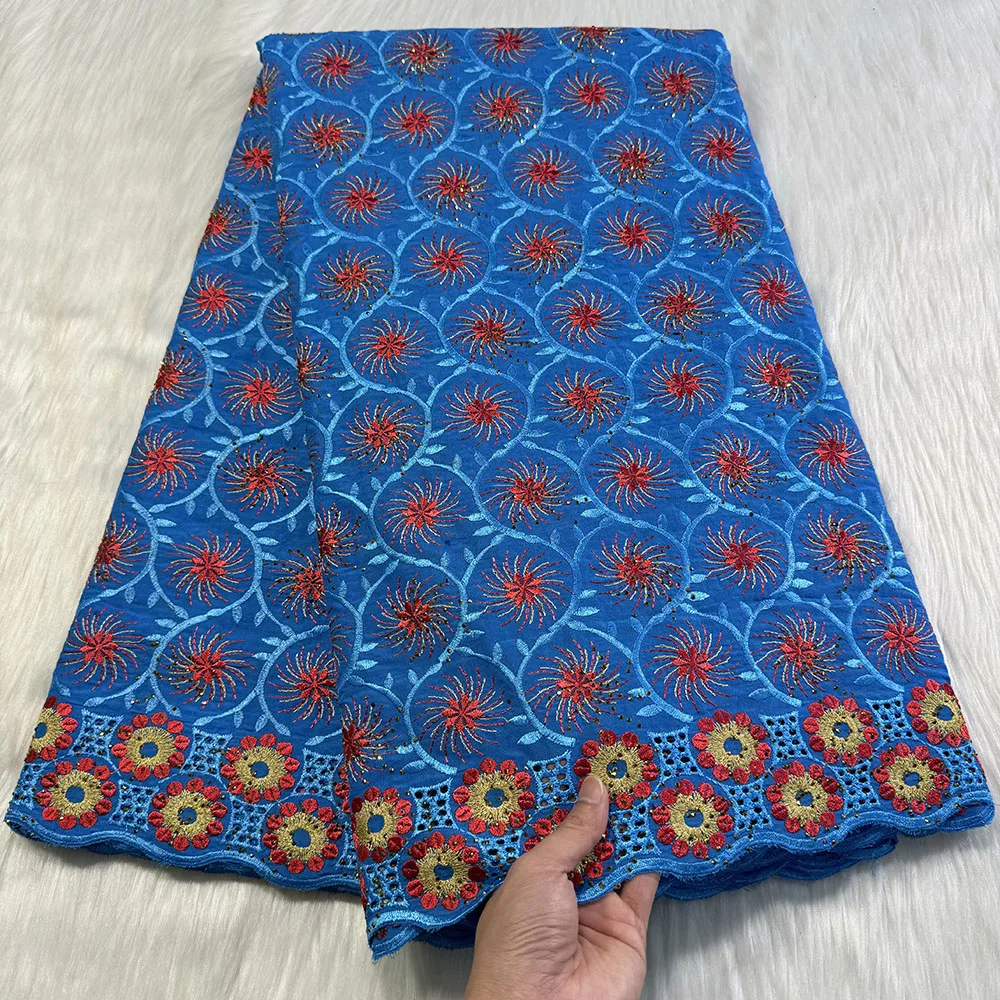 Embroidered Fabrics Of 5 Yards 2024 High Quality Cotton Lace African Fabric For Sew Swiss Women Party Dress 02C3
Embroidered Fabrics Of 5 Yards 2024 High Quality Cotton Lace African Fabric For Sew Swiss Women Party Dress 02C3