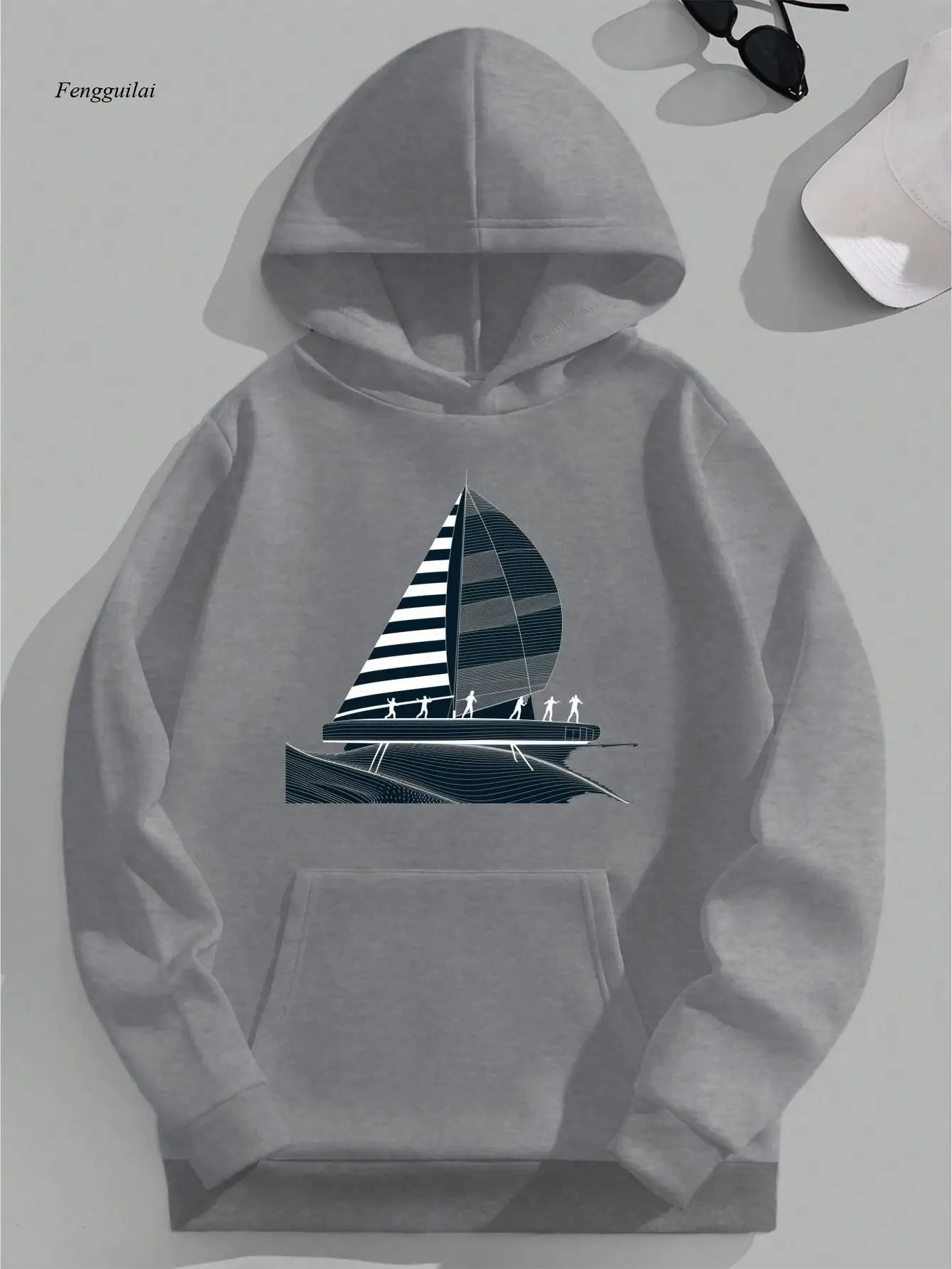 Nautical Sailing Yacht Hooded Sweatshirt - Heavyweight Green Maritime Pullover with Sailboat Print, Loose Fit Hoodie
Nautical Sailing Yacht Hooded Sweatshirt - Heavyweight Green Maritime Pullover with Sailboat Print, Loose Fit Hoodie