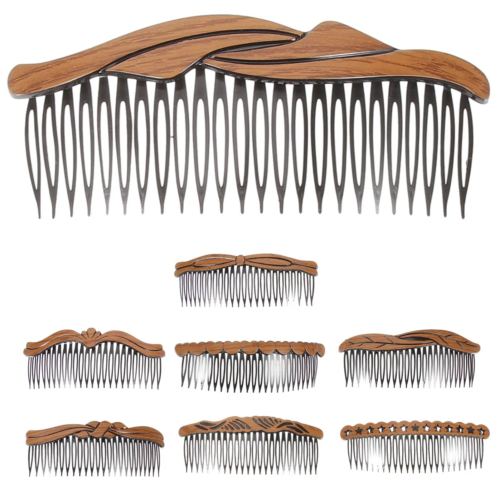 8 Pcs Wood Grain Insert Comb Hair Accessories Wide Teeth Scalp Long Thick Hair Styling Tool Fork Clips
8 Pcs Wood Grain Insert Comb Hair Accessories Wide Teeth Scalp Long Thick Hair Styling Tool Fork Clips