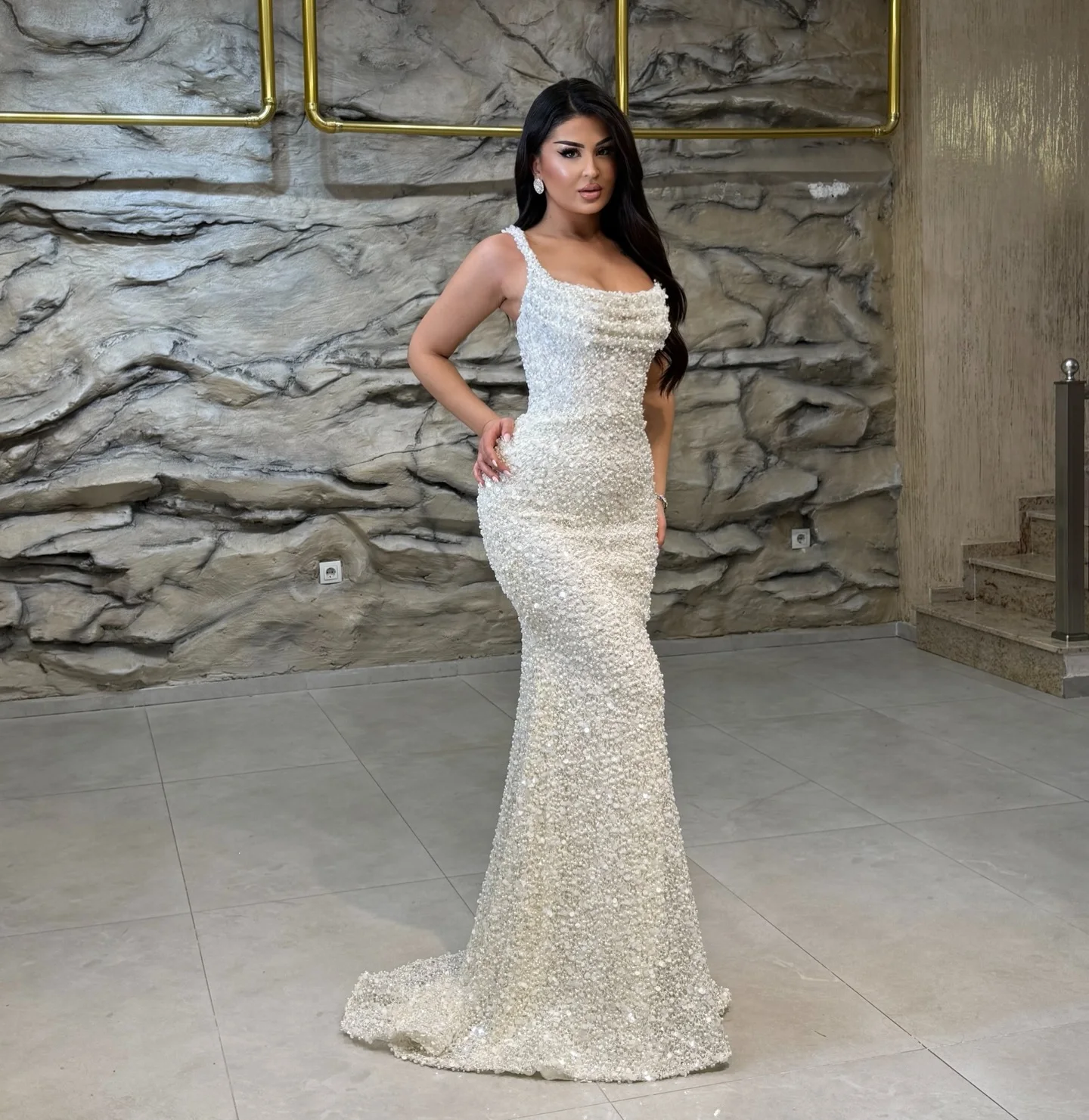 Sparkly Mermaid Evening Dresses Lace Sequins Beading Corset Prom Dress Scoop Neck Formal Party Gown Gala Vestidos Customized
Sparkly Mermaid Evening Dresses Lace Sequins Beading Corset Prom Dress Scoop Neck Formal Party Gown Gala Vestidos Customized