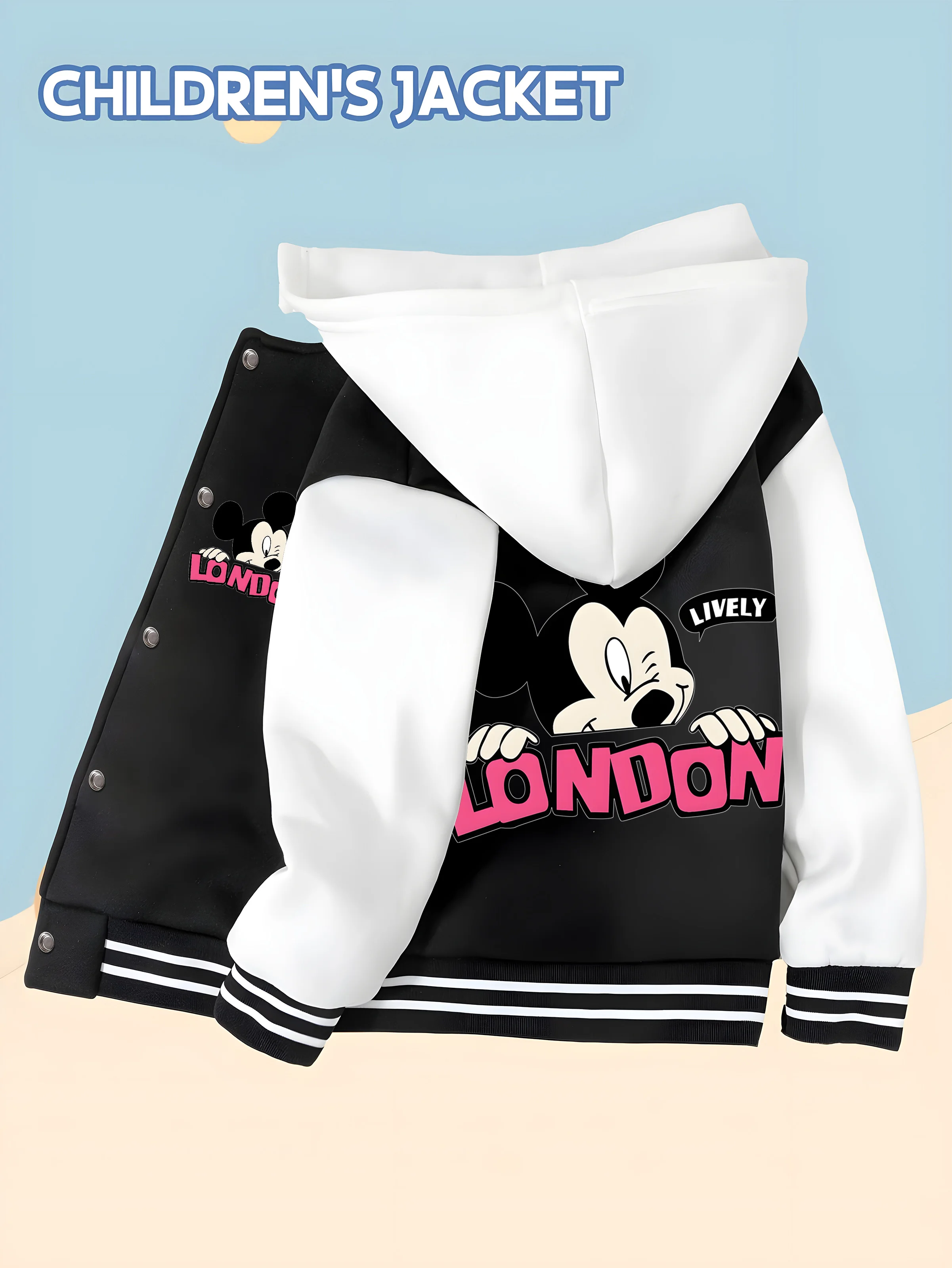MINISO Disney Mickey Boys Baseball Jacket - Double-sided Print Design Fashionable and Versatile Soft Fabric Comfortable Jacket
MINISO Disney Mickey Boys Baseball Jacket - Double-sided Print Design Fashionable and Versatile Soft Fabric Comfortable Jacket
