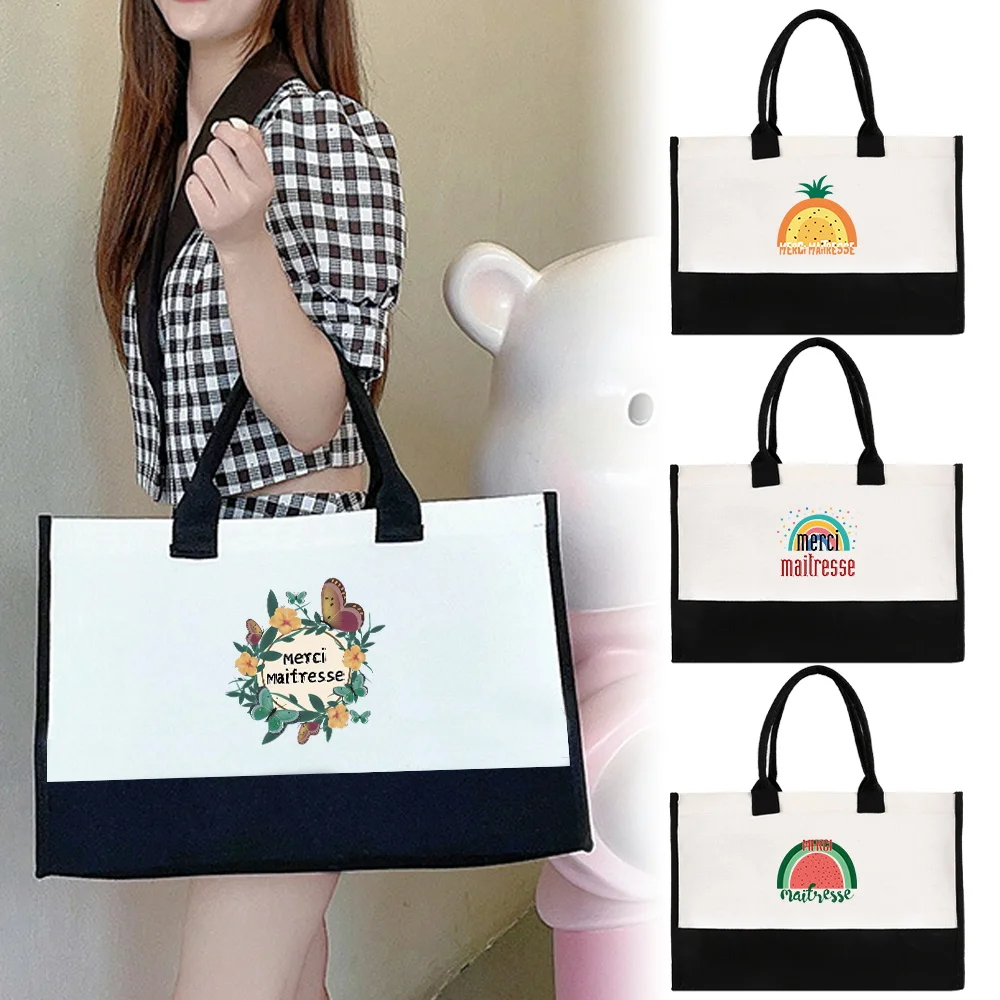 Jute Shopping Bag Waterproof Linen Large Capacity Tote Bag Jute Bag for Women Shopper Handbag Printing Maitresse Series 2024
Jute Shopping Bag Waterproof Linen Large Capacity Tote Bag Jute Bag for Women Shopper Handbag Printing Maitresse Series 2024