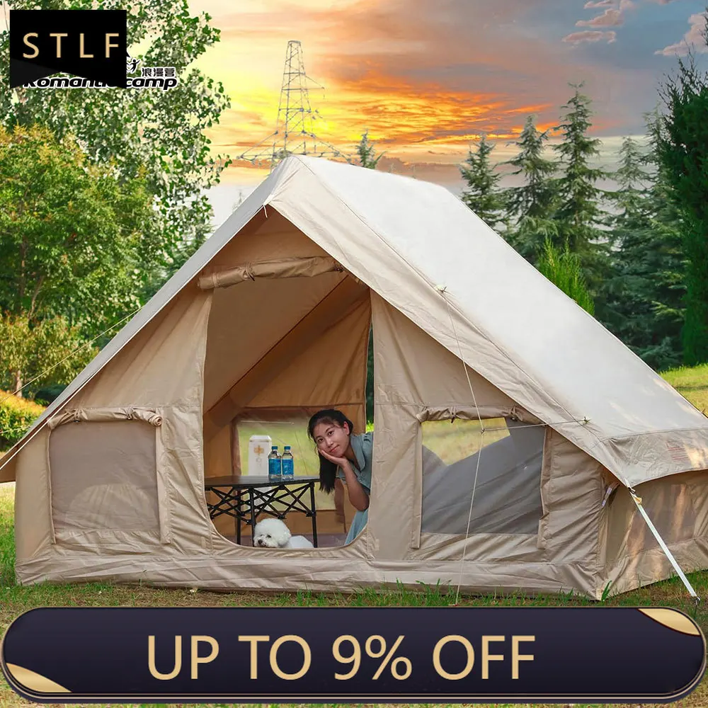 Inflatable Glamping Tent Baralir 4-5 Person 4-Season Waterproof 300D Oxford Fabric with Pump Camping Tent with Carry Bag
Inflatable Glamping Tent Baralir 4-5 Person 4-Season Waterproof 300D Oxford Fabric with Pump Camping Tent with Carry Bag