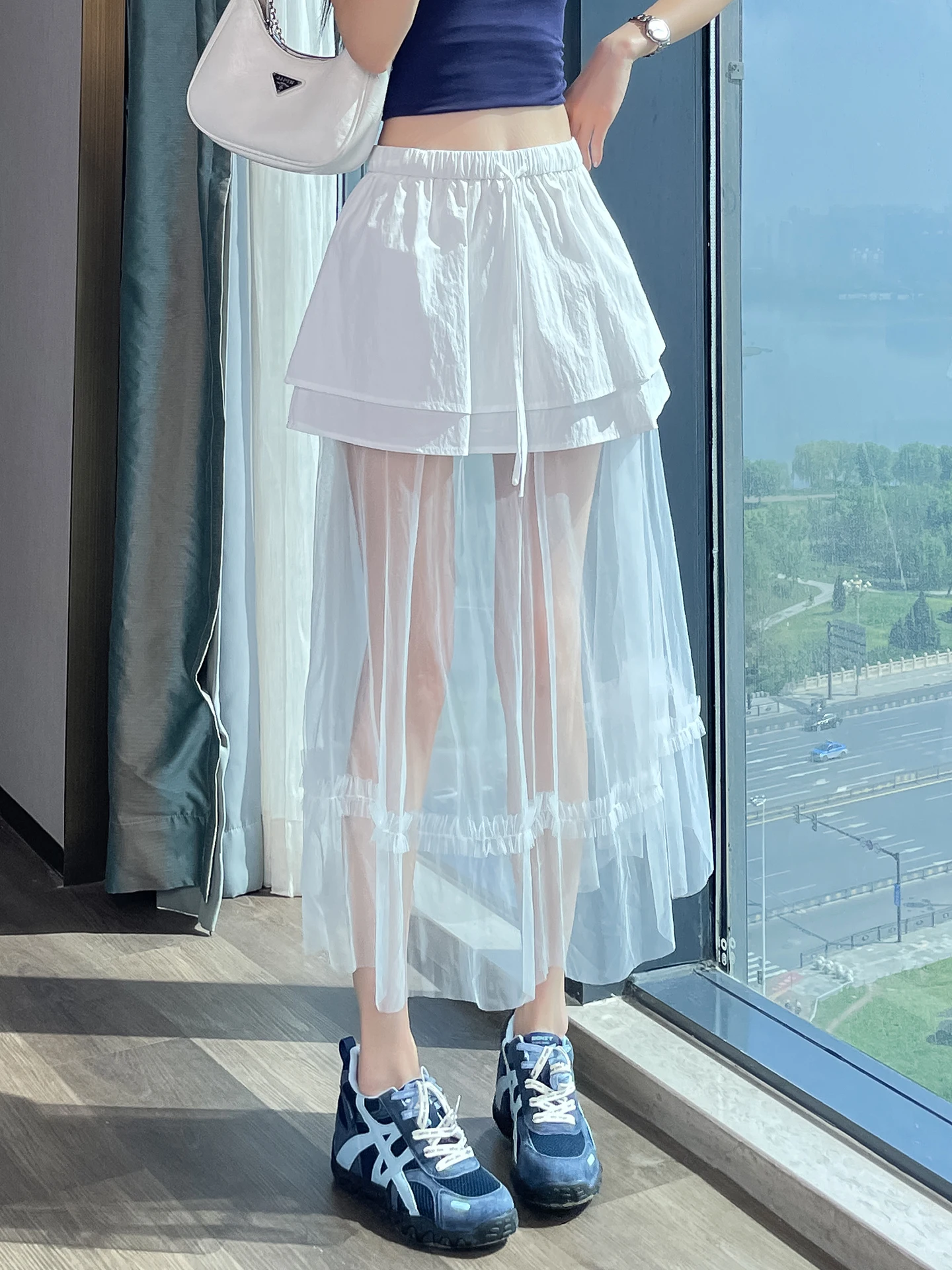 Women's High Waist A-Line Midi Skirt Mesh Paneling Fake Two-Piece Summer New Elastic Waist Versatile Chiffon Half-length Plea...
Women's High Waist A-Line Midi Skirt Mesh Paneling Fake Two-Piece Summer New Elastic Waist Versatile Chiffon Half-length Plea...