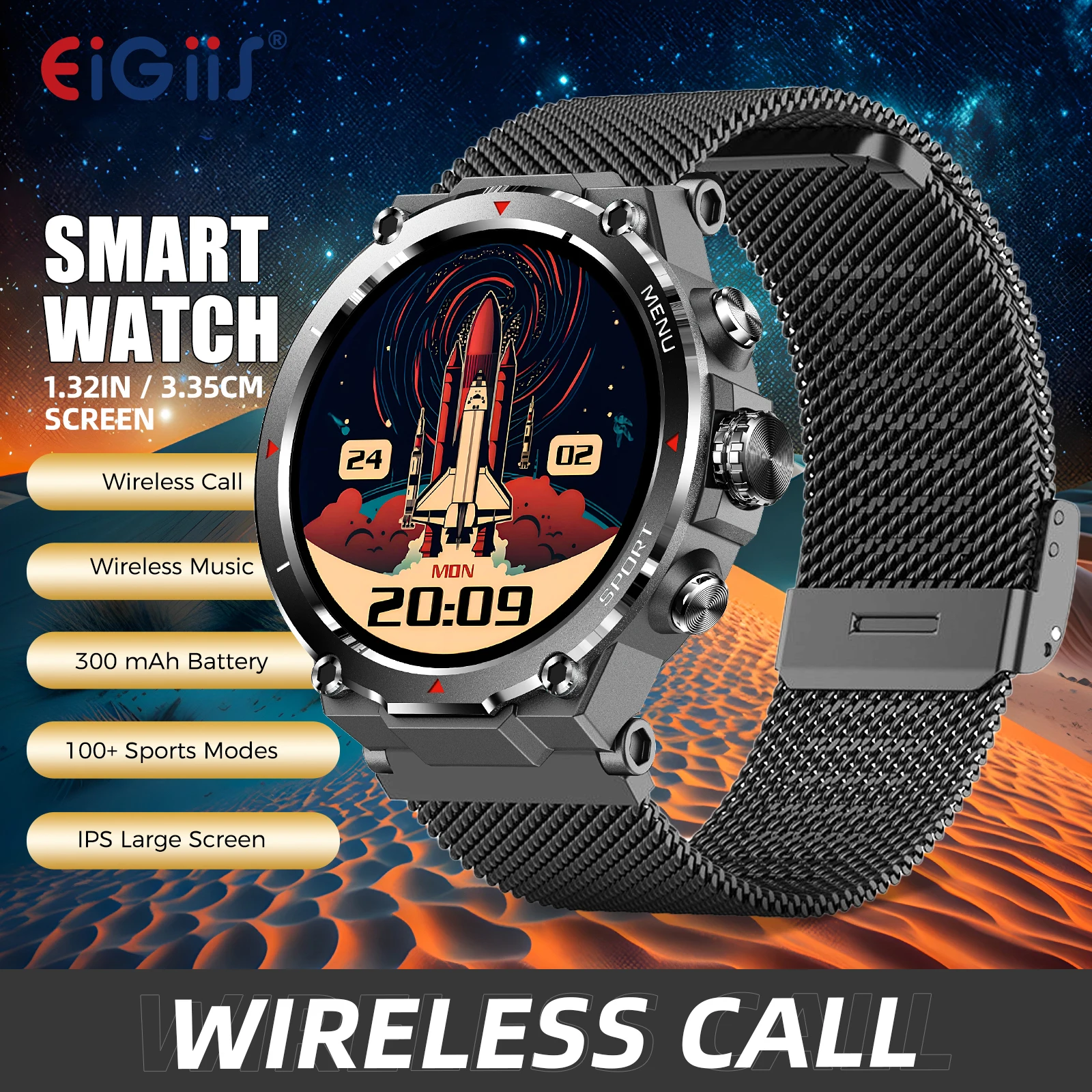 EIGIIS Smart Watch for Men Make/Answer Call Outdoor Smartwatch Rugged Fitness Tracker with Heart Rate Sleep Monitor Pedometer
EIGIIS Smart Watch for Men Make/Answer Call Outdoor Smartwatch Rugged Fitness Tracker with Heart Rate Sleep Monitor Pedometer