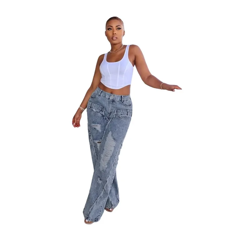 Women's Vintage Loose Ripped Low Waist Jeans 2023 Spring Autumn New Jeans Women's Street Button Denim Straight-Leg Pants
Women's Vintage Loose Ripped Low Waist Jeans 2023 Spring Autumn New Jeans Women's Street Button Denim Straight-Leg Pants