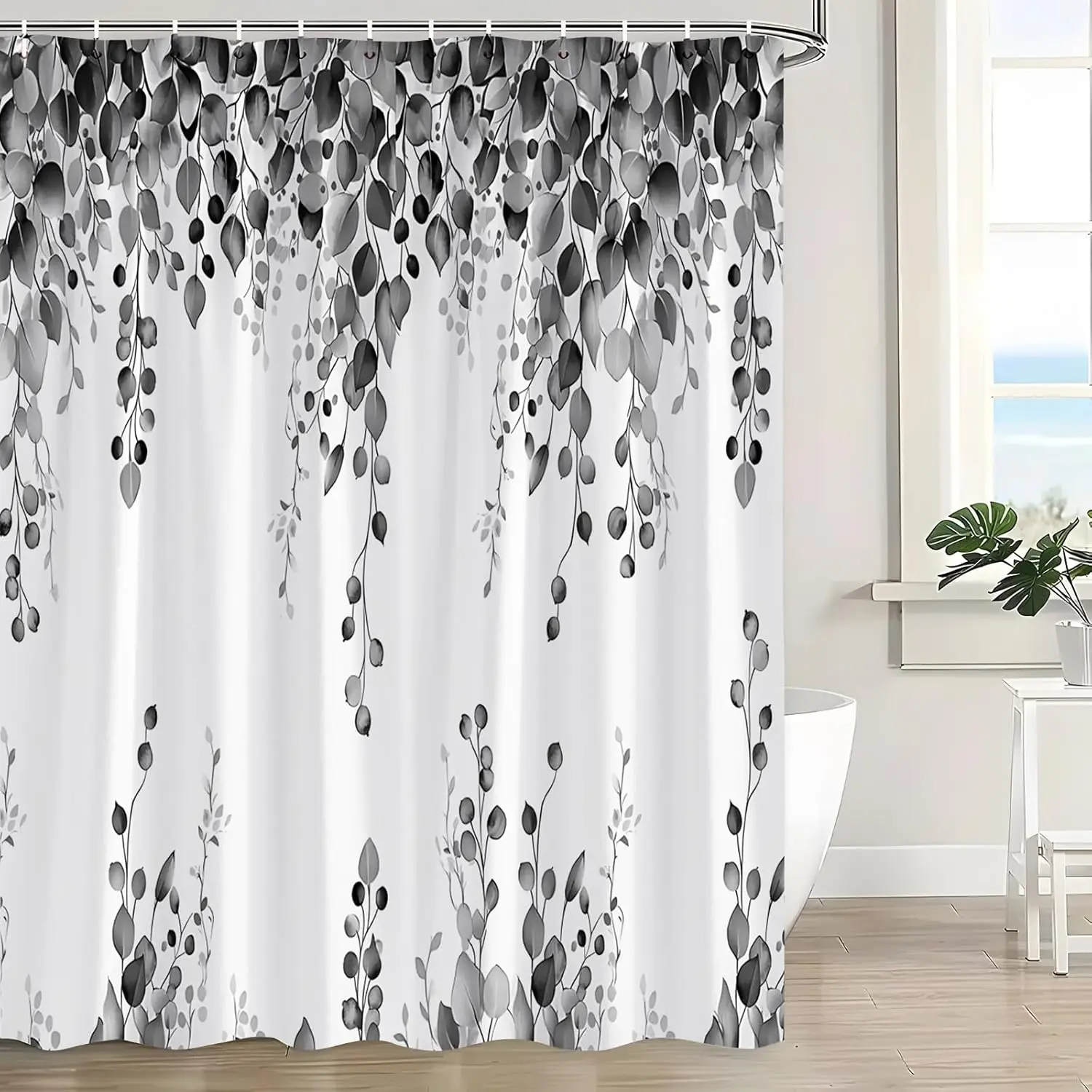 Eucalyptus Leaves Shower Curtain Black and White Grey Floral Plant Watercolor Botanical Aesthetic Art Botanical Bath Curtain
Eucalyptus Leaves Shower Curtain Black and White Grey Floral Plant Watercolor Botanical Aesthetic Art Botanical Bath Curtain