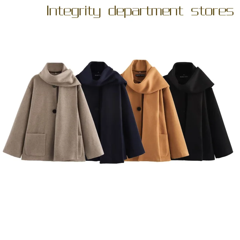 Осенне-зимнее шерстяное пальто свободного кроя с воротником-стойкой, хлопковая куртка с шарфом, средней толщины, с длинными рукавами, для женщин
Осенне-зимнее шерстяное пальто свободного кроя с воротником-стойкой, хлопковая куртка с шарфом, средней толщины, с длинными рукавами, для женщин