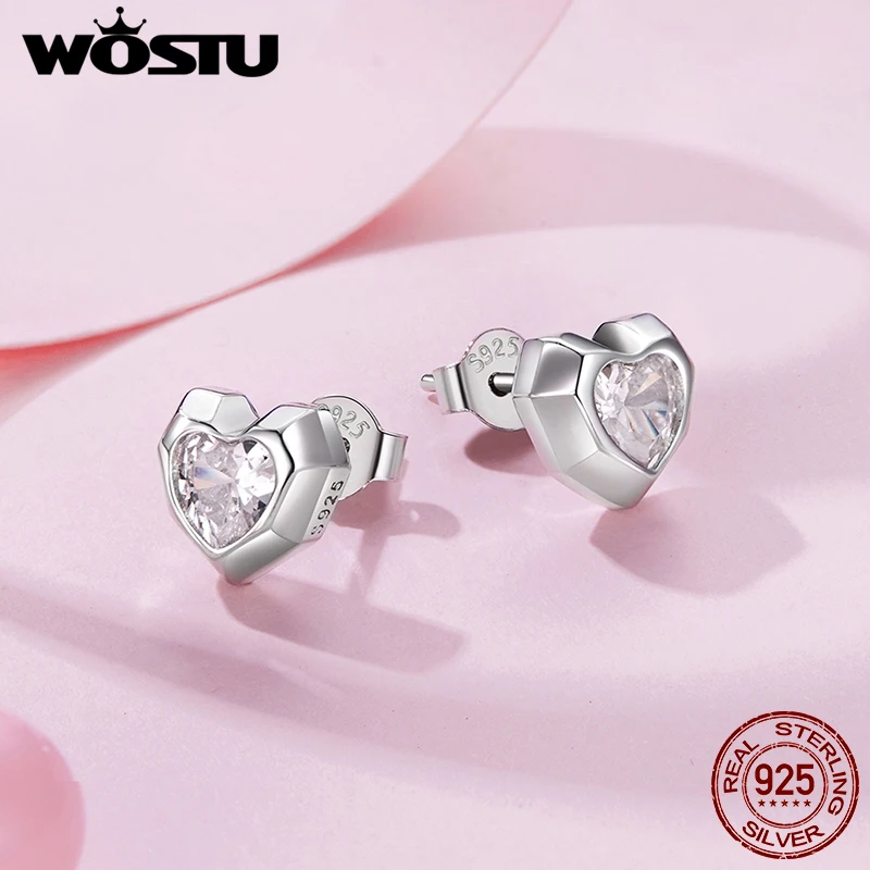 WOSTU 925 Sterling Silver Heart Stud Earrings for Women, Hypoallergenic Studs Luxury Prong Setting Gift for Valentines Day Mom
WOSTU 925 Sterling Silver Heart Stud Earrings for Women, Hypoallergenic Studs Luxury Prong Setting Gift for Valentines Day Mom