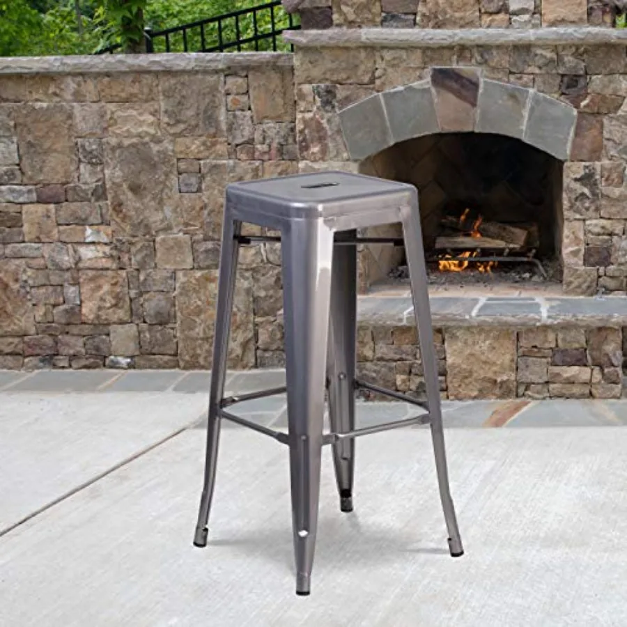 Lincoln 30'' High Backless Clear Coated Metal Indoor Barstool with Square Seat
Lincoln 30'' High Backless Clear Coated Metal Indoor Barstool with Square Seat