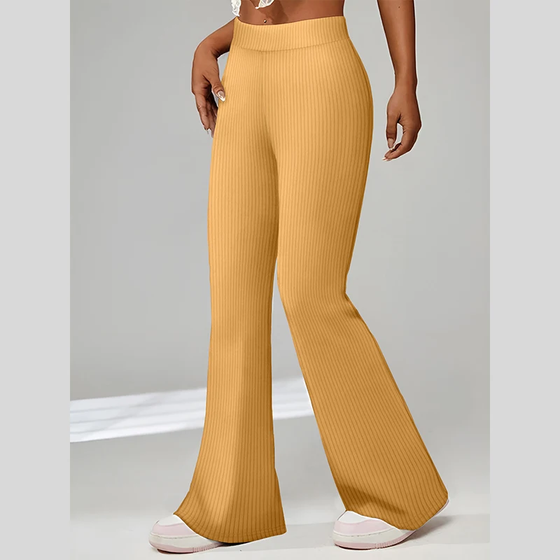 Women's Trailing Trousers Casual Solid Ribbed Women's Flared Knitted Slim Women's Pants All Season Street Wear
Women's Trailing Trousers Casual Solid Ribbed Women's Flared Knitted Slim Women's Pants All Season Street Wear