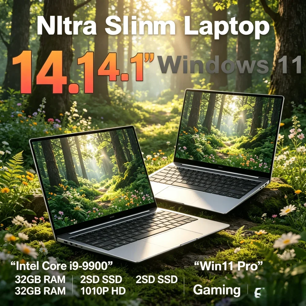 New 14.1" Ultra Slim Laptop Intel Core i9-9900 Win11 Pro 32GB RAM 2TB SSD 1080P HD Gaming Office Notebook
New 14.1" Ultra Slim Laptop Intel Core i9-9900 Win11 Pro 32GB RAM 2TB SSD 1080P HD Gaming Office Notebook