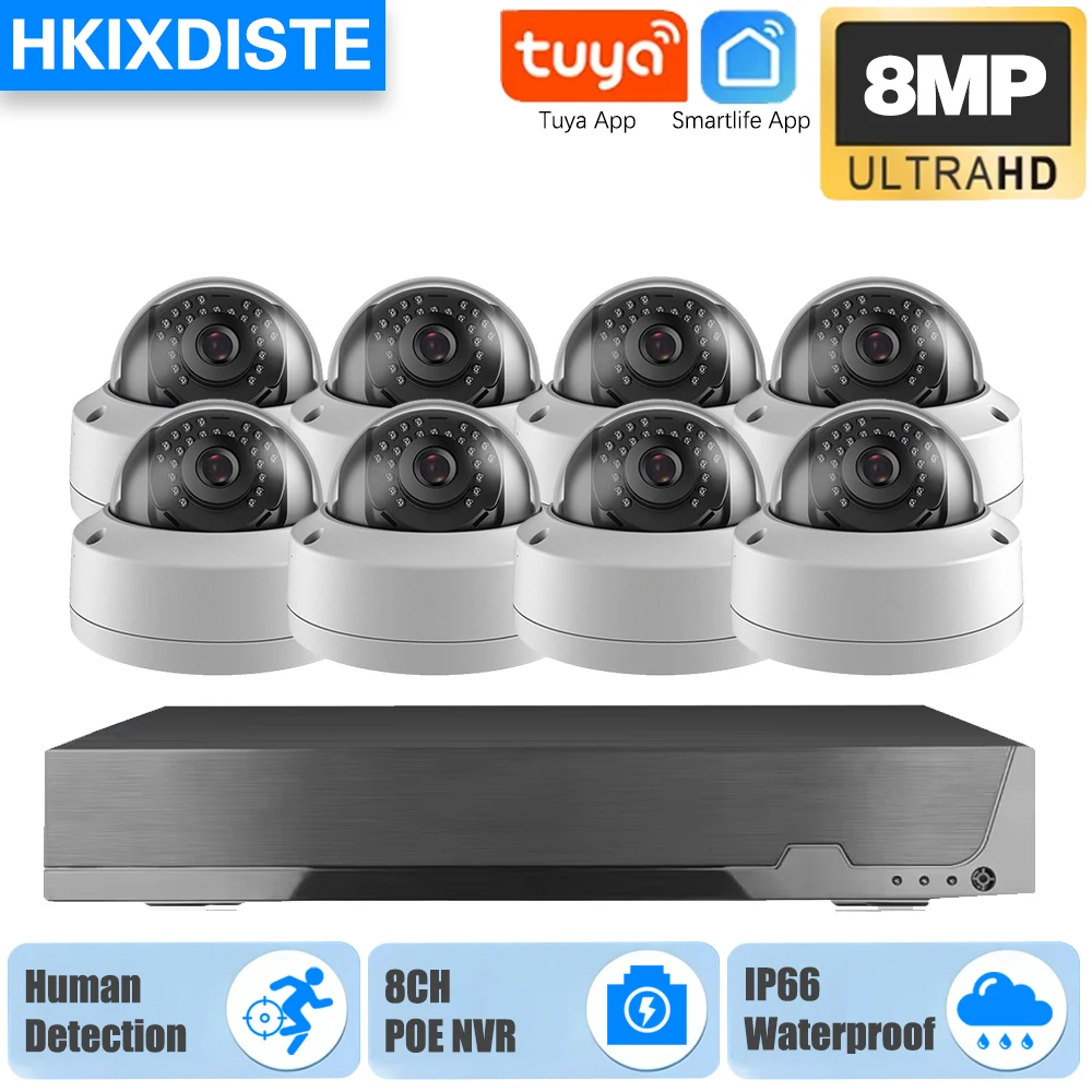 8MP 8CH POE NVR Set H.265 4K Tuya SmartLife CCTV Комплект видеонаблюдения Открытый Водонепроницаемый POE IP Купольная Система безопасности
8MP 8CH POE NVR Set H.265 4K Tuya SmartLife CCTV Комплект видеонаблюдения Открытый Водонепроницаемый POE IP Купольная Система безопасности