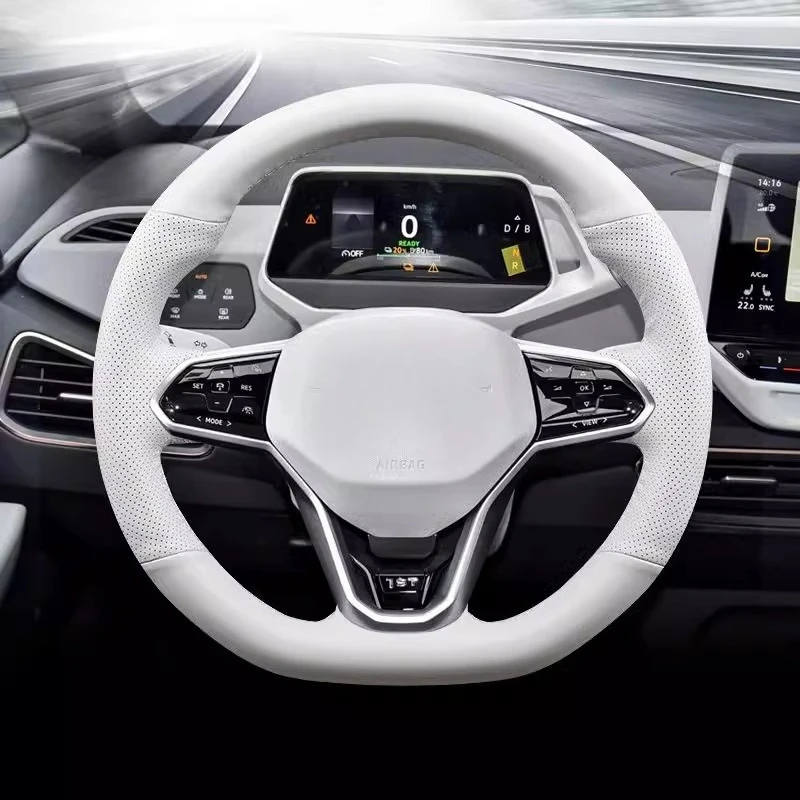 For VW Volkswagen ID.3 ID.6 ID.4 X Magotan 2024 Leather Hand Sewn Steering Wheel Cover Wrap Car Interior Accessories
For VW Volkswagen ID.3 ID.6 ID.4 X Magotan 2024 Leather Hand Sewn Steering Wheel Cover Wrap Car Interior Accessories